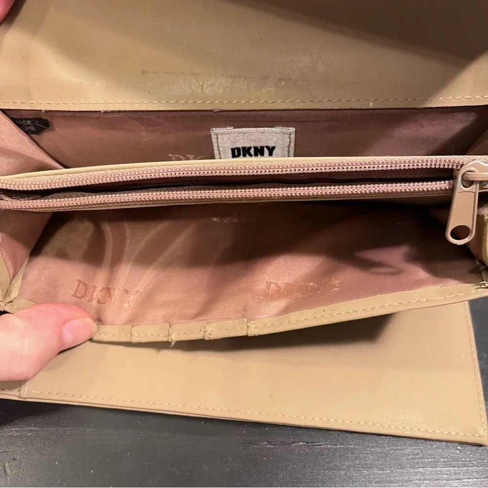DKNY Beige Logo Wallet
